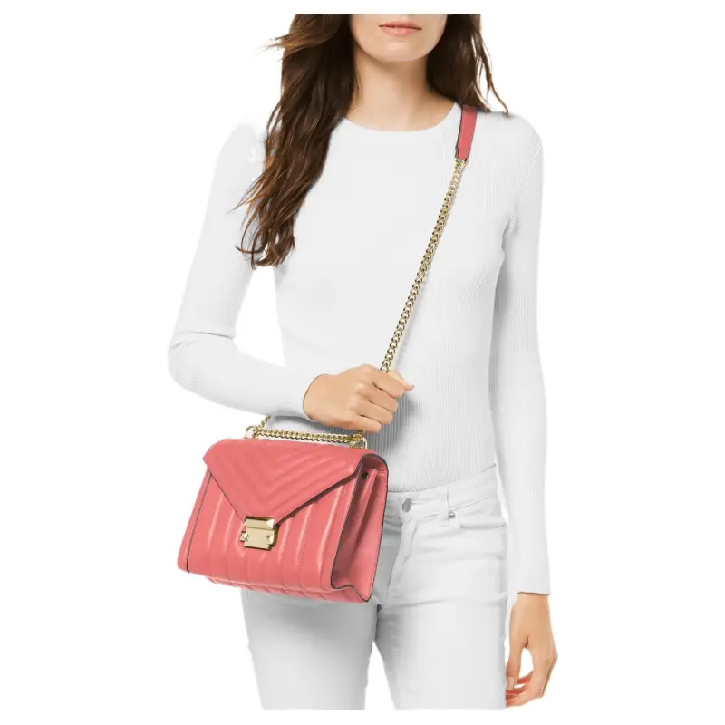 MICHAEL KORS Sheepskin Envelope Bag, Shoulder Bag, Crossbody Bag Tubas Women's Rose Tea Pink-5