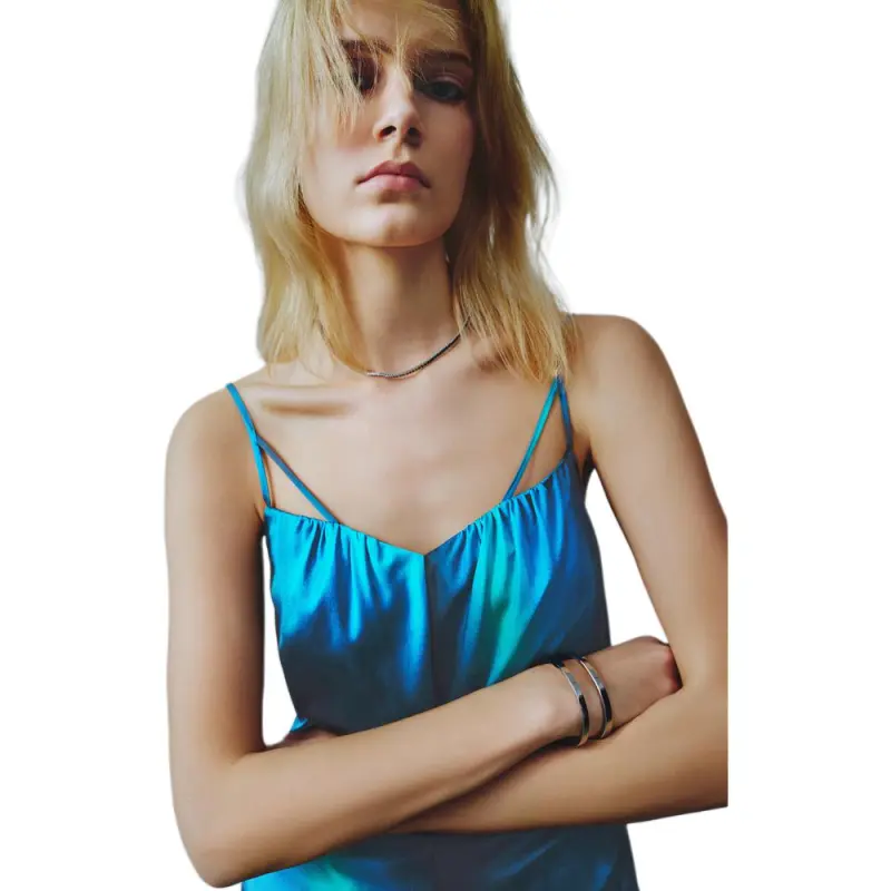 COVERINS Slip Dresses Women's Peacock Blue-2