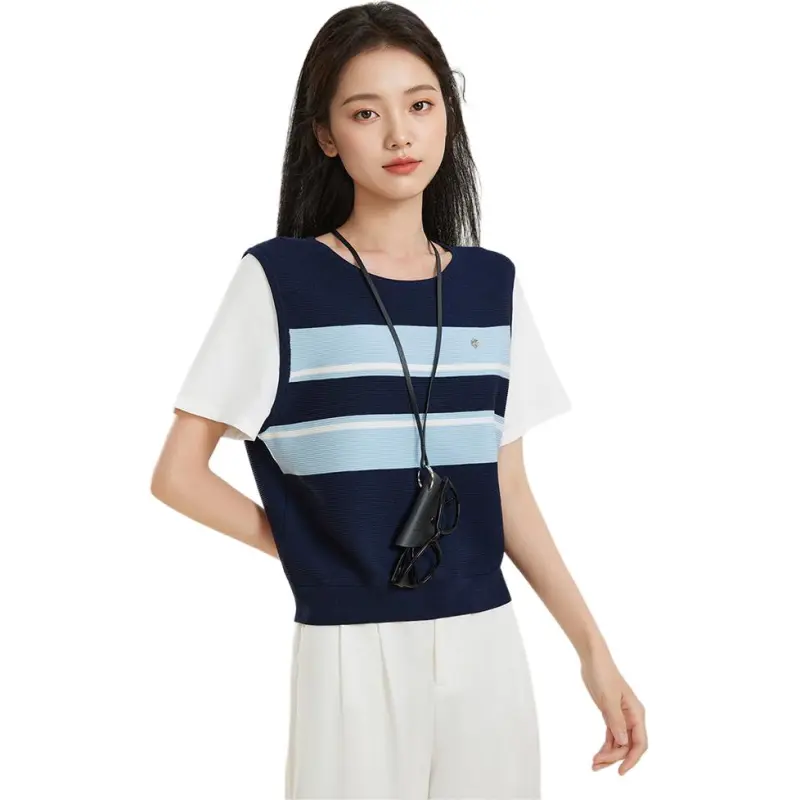 Love to serve Knitwear Women's Blue White Multicolor-1