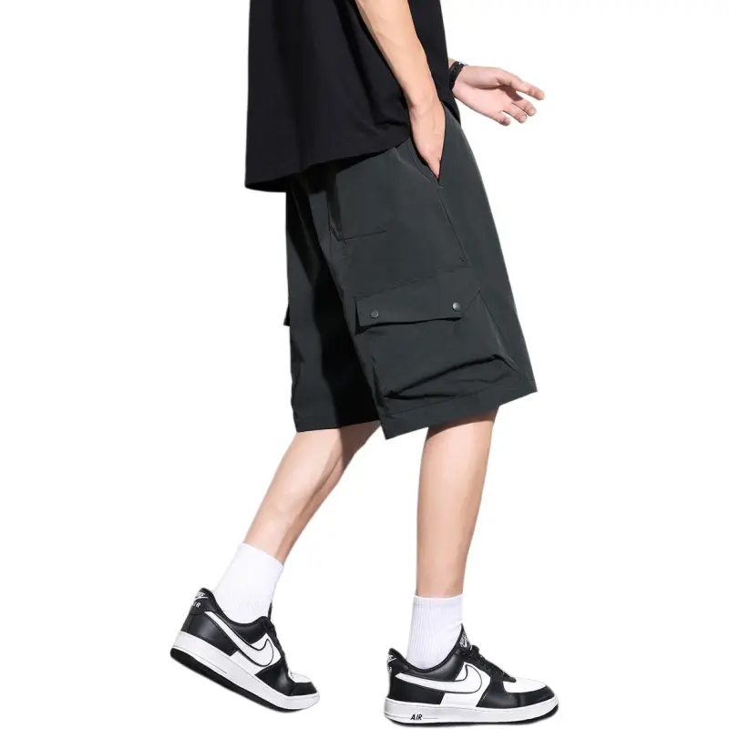 Tonlion Cargo Shorts Men's Dark Ink Gray-2