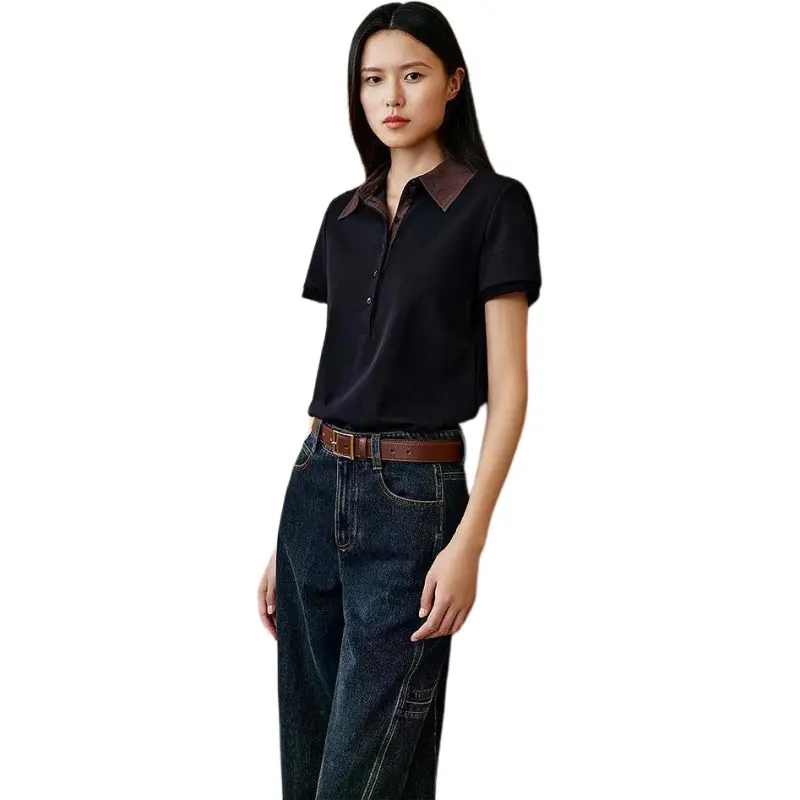 INSUN Polo Shirts Women's Deep Sea Blue-3