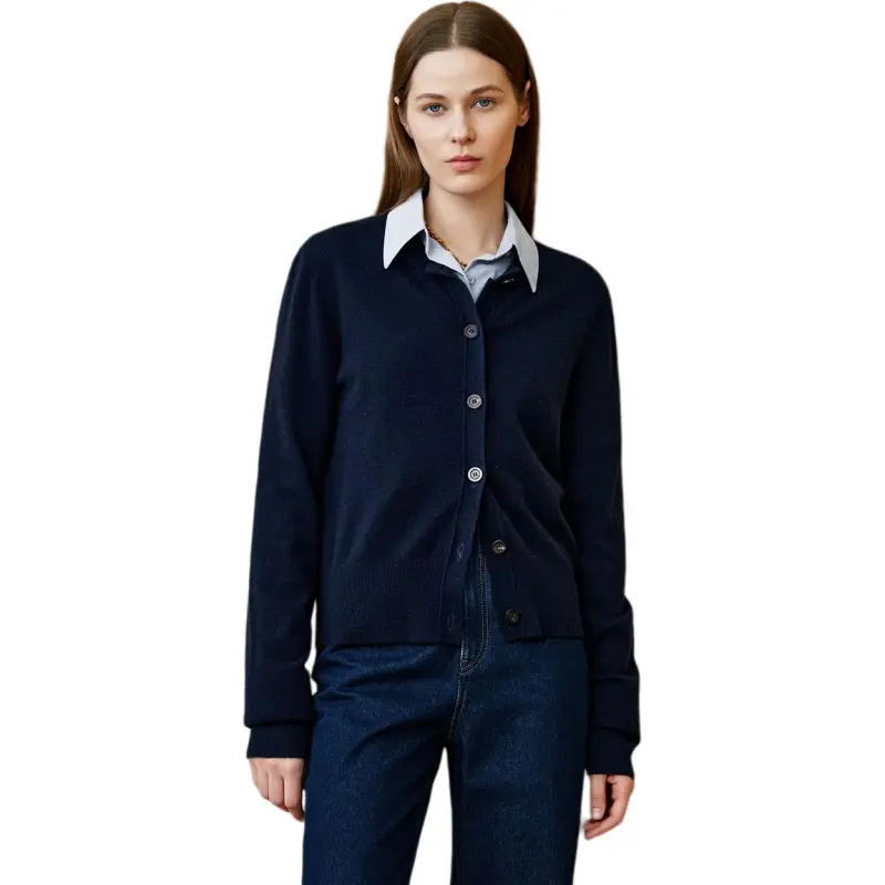 INSUN Cashmere Sweaters Women's Navy Blue-1
