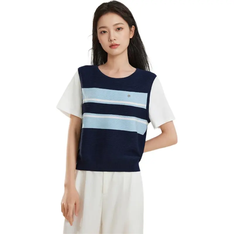 Love to serve Knitwear Women's Blue White Multicolor-2