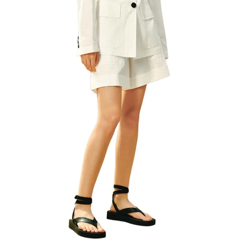 INSUN Casual Shorts Women's White-4