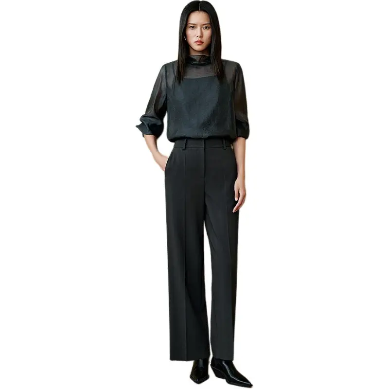 INSUN Shirts Women's Dark Gray Green-3