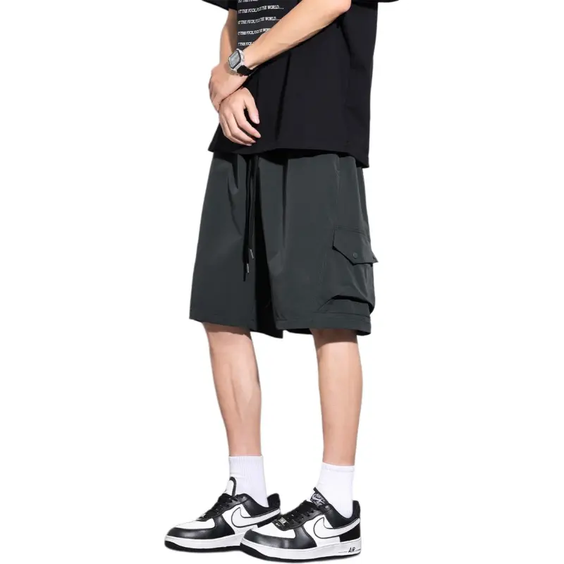 Tonlion Cargo Shorts Men's Dark Ink Gray-3