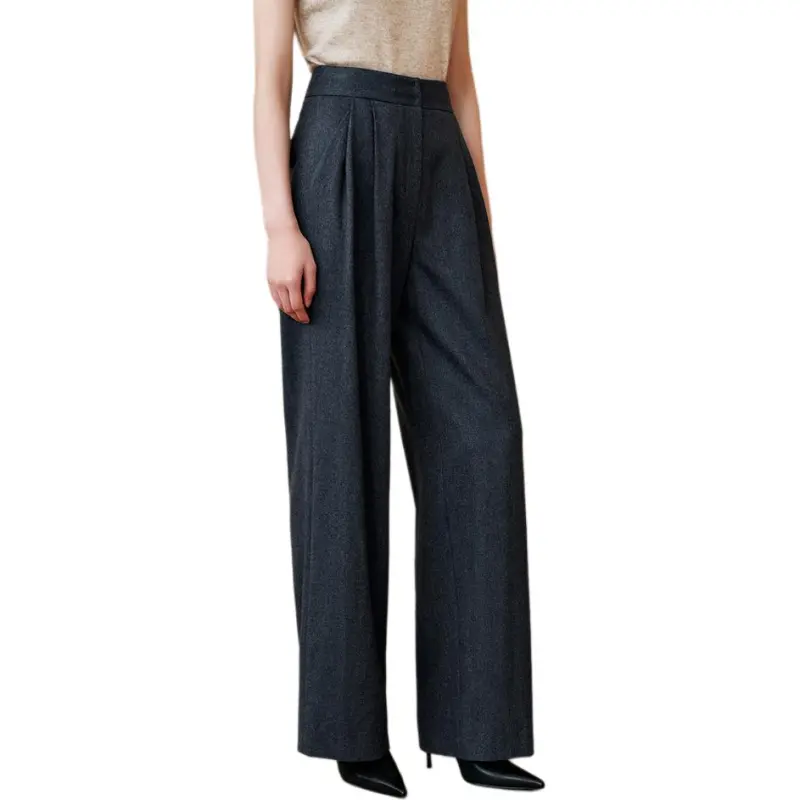 INSUN Casual Pants Women's Deep Sea Blue-2