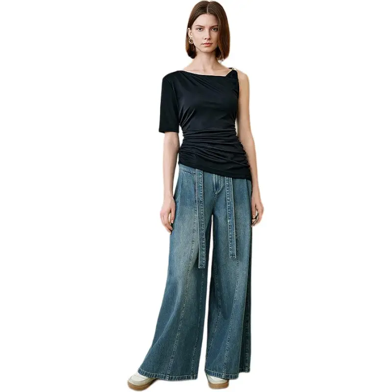 INSUN T Shirts Women's Black-1