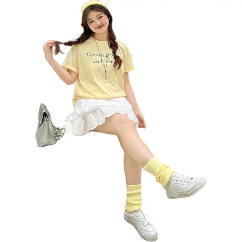 DAMABAIFENBAI Raglan Sleeve T Shirt Women's-3