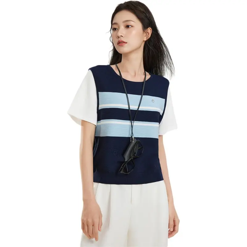 Love to serve Knitwear Women's Blue White Multicolor-4