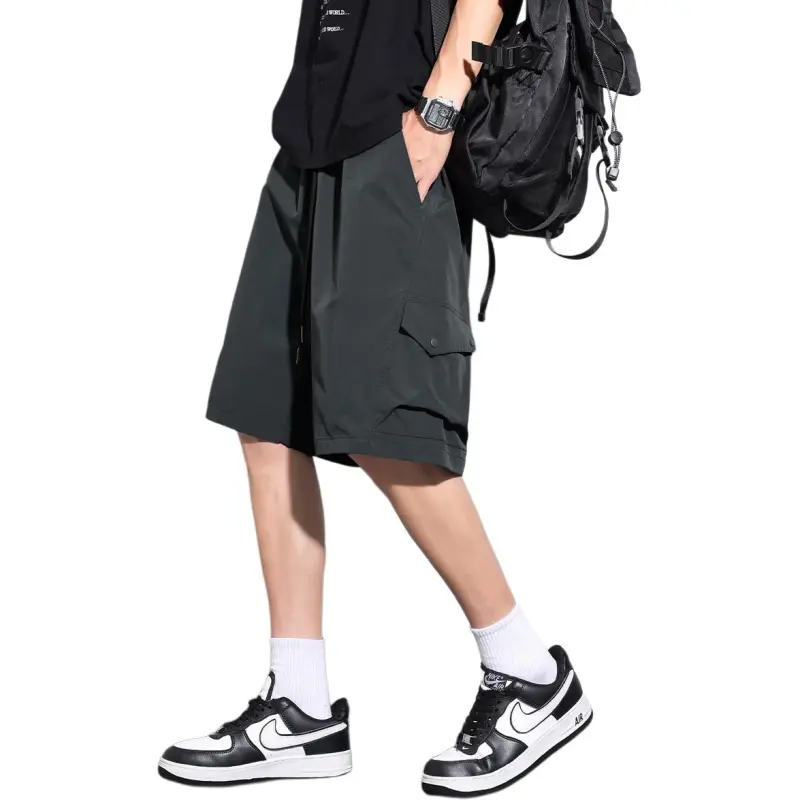 Tonlion Cargo Shorts Men's Dark Ink Gray-4