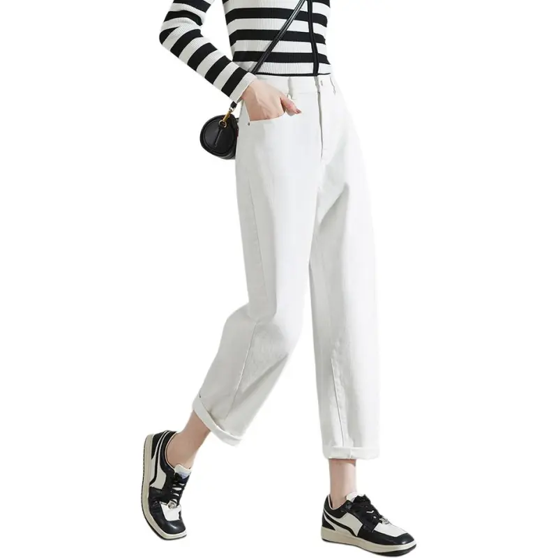 YIYANG Jeans Women's White-1