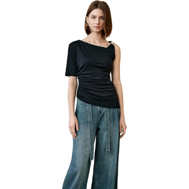 INSUN T Shirts Women's Black-2