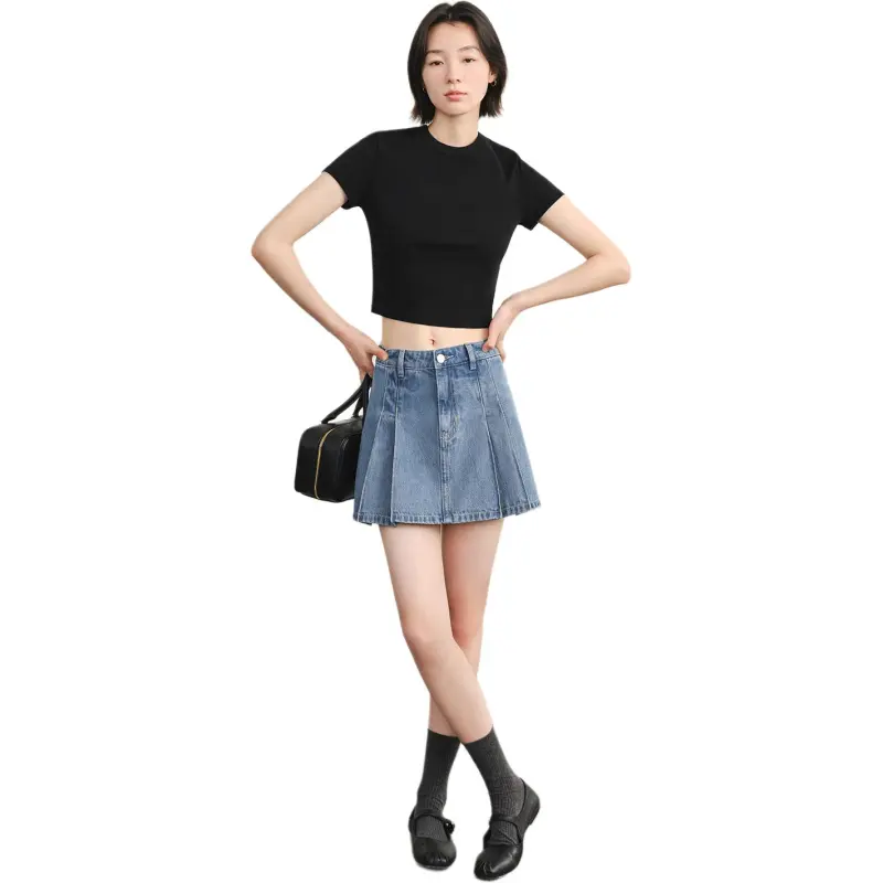 Orange Desire Denim Short Skirts Women's-3