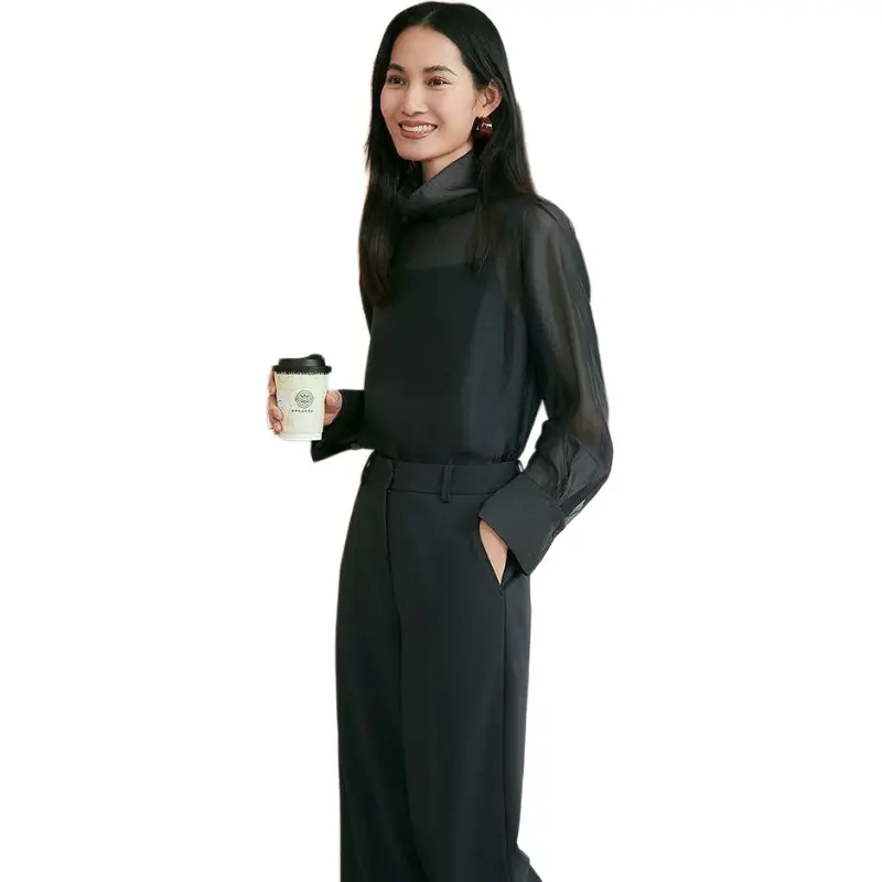 INSUN Shirts Women's Dark Gray Green-5