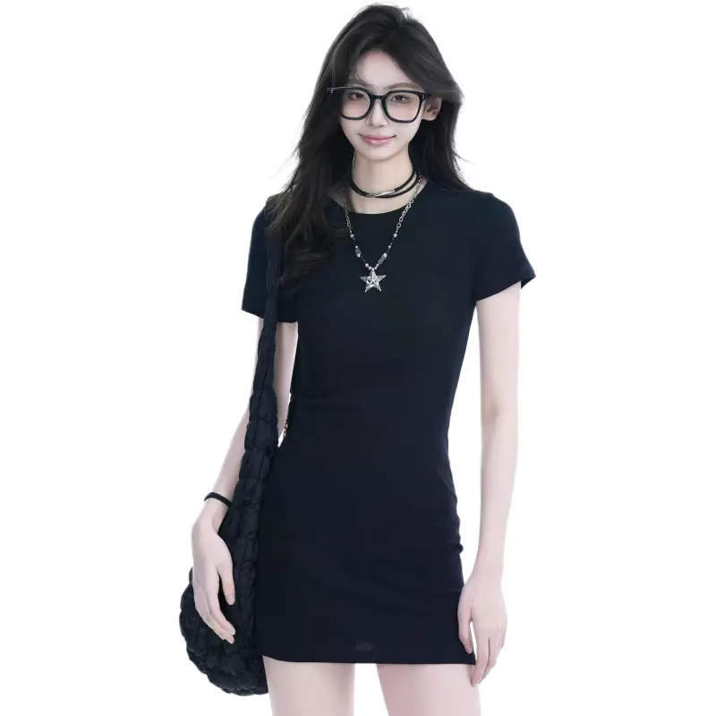YINLEI Short Sleeved Dress Women's-3