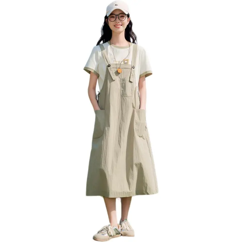 Fragment Two Piece Skirt Sets Women's Gray Green-1