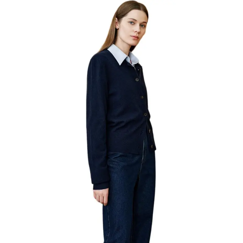 INSUN Cashmere Sweaters Women's Navy Blue-4