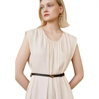 INSUN Sleeveless Dresses Women's Ecru