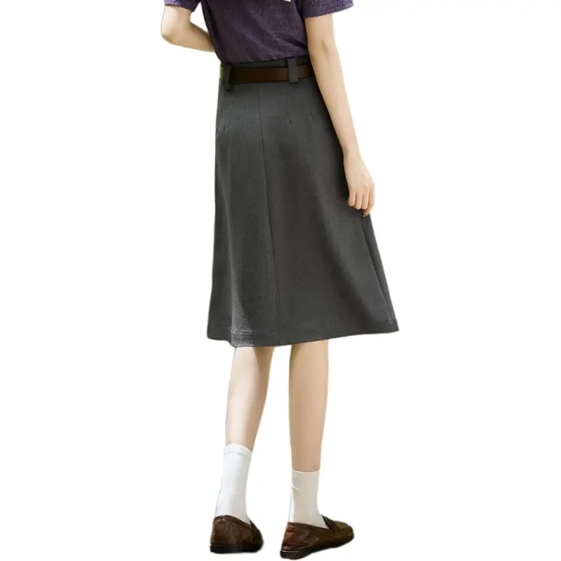 XWI Casual Long Skirts Women's Gray-2