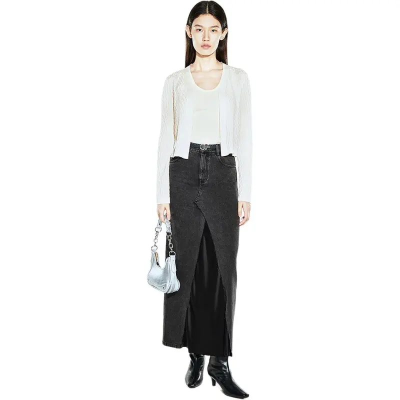 COVERINS Denim Long Skirt Women's-3