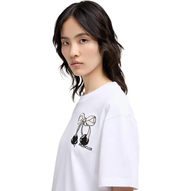 Moncler T Shirts Women's White-4
