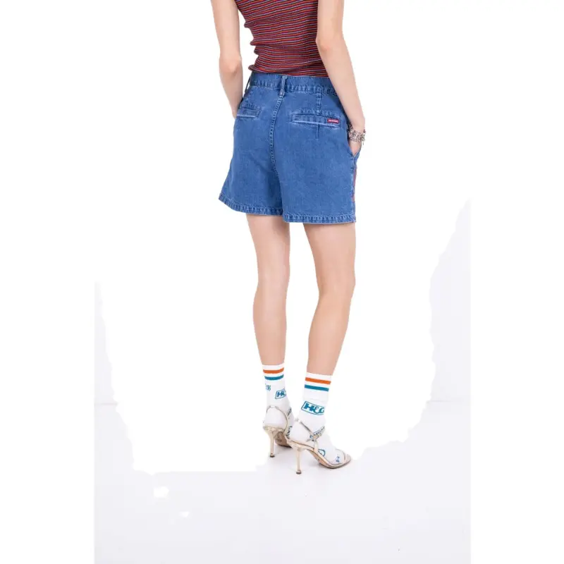 HYSTERIC GLAMOUR Denim Shorts Women's Light Indigo-3