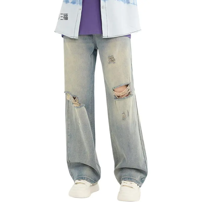 Three blessings Jeans Men Blue-3