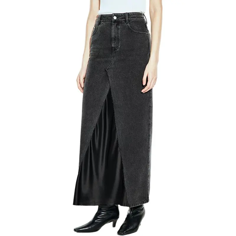 COVERINS Denim Long Skirt Women's-4