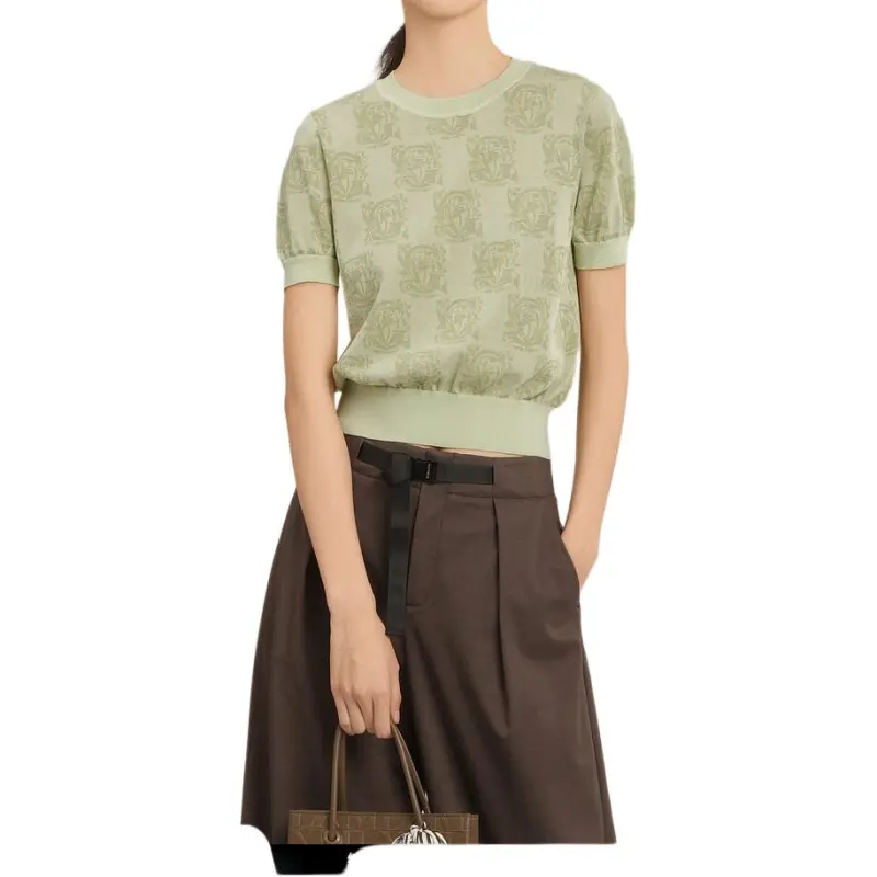 XG Crop Top Women's Light Green-2