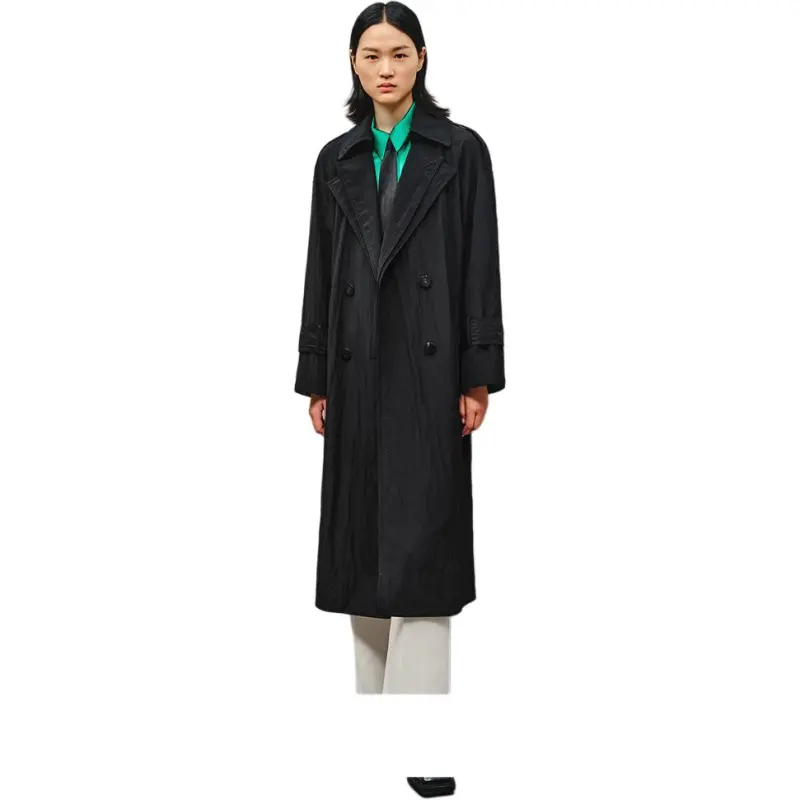 INSUN Trench Coats Women's Black-2