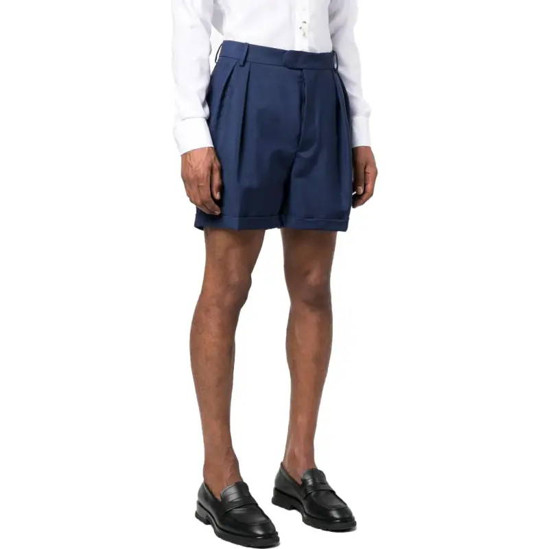 BALLY Pleated Mohair wool Blend Shorts-2