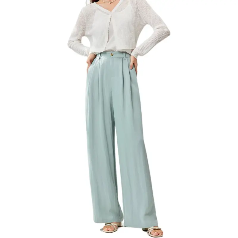 Love To Serve Casual Pants Women's Blue Green-1