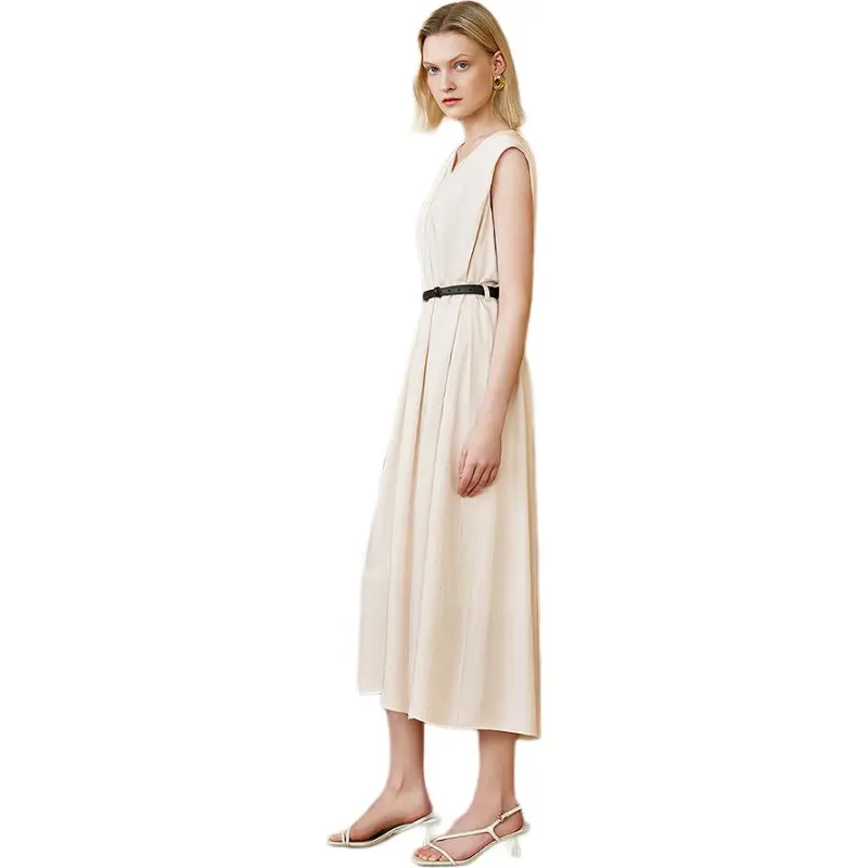 INSUN Sleeveless Dresses Women's Ecru-1