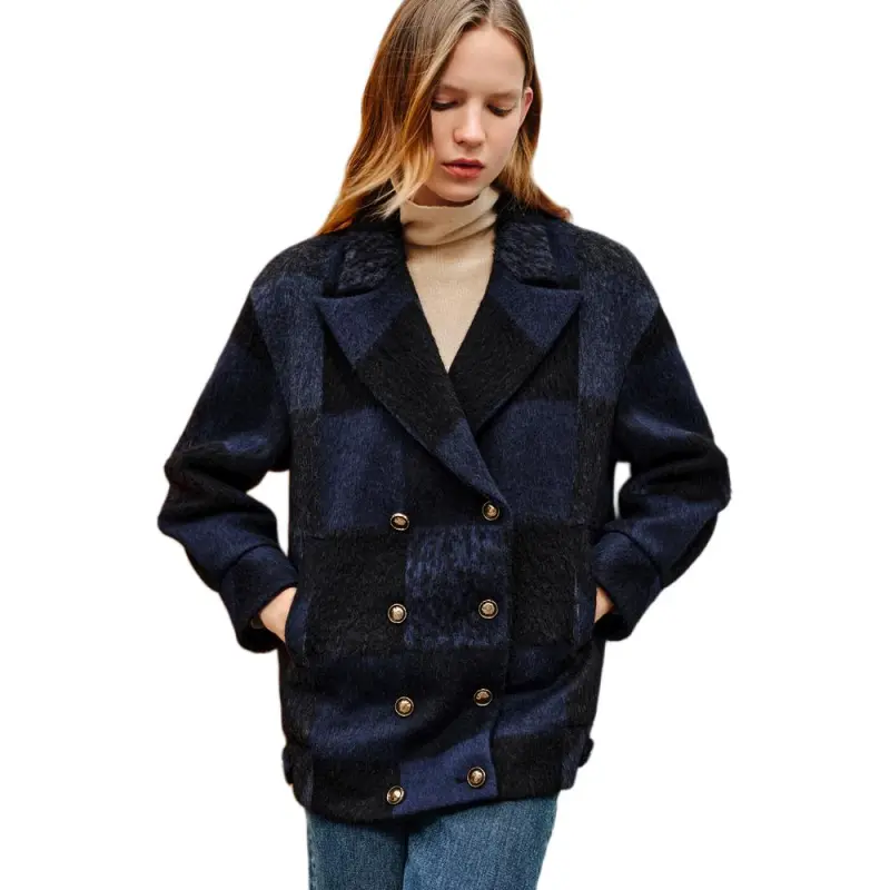 INSUN Coats Women's Navy Blue-5