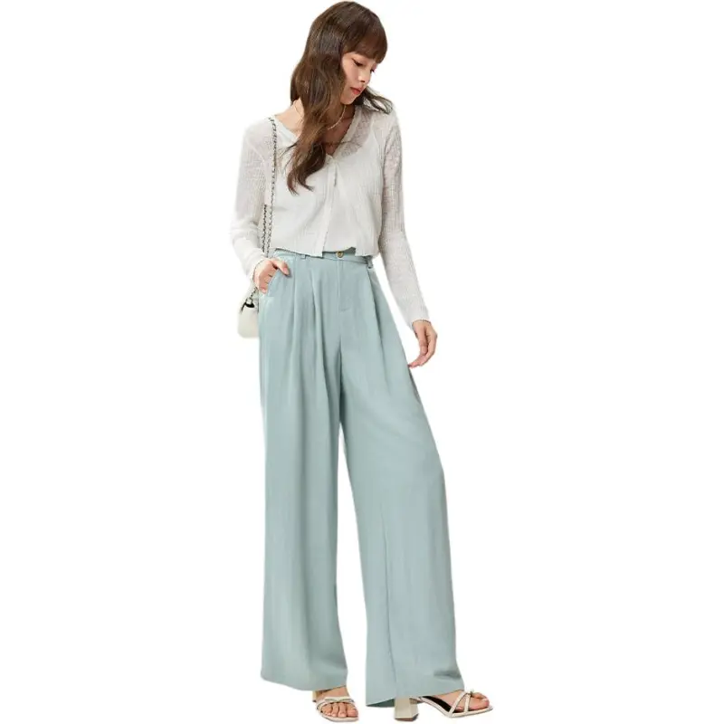 Love To Serve Casual Pants Women's Blue Green-2