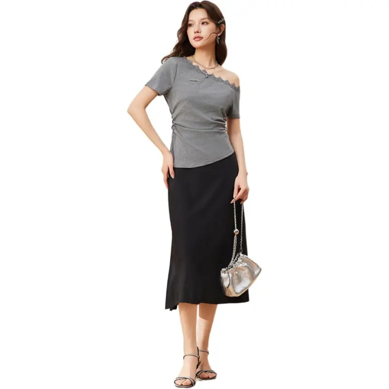 Love to serve T Shirts Women's Gray-1