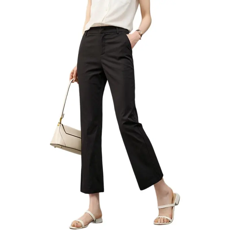 YALIDA Casual Pants Women's Meteorite Black-2