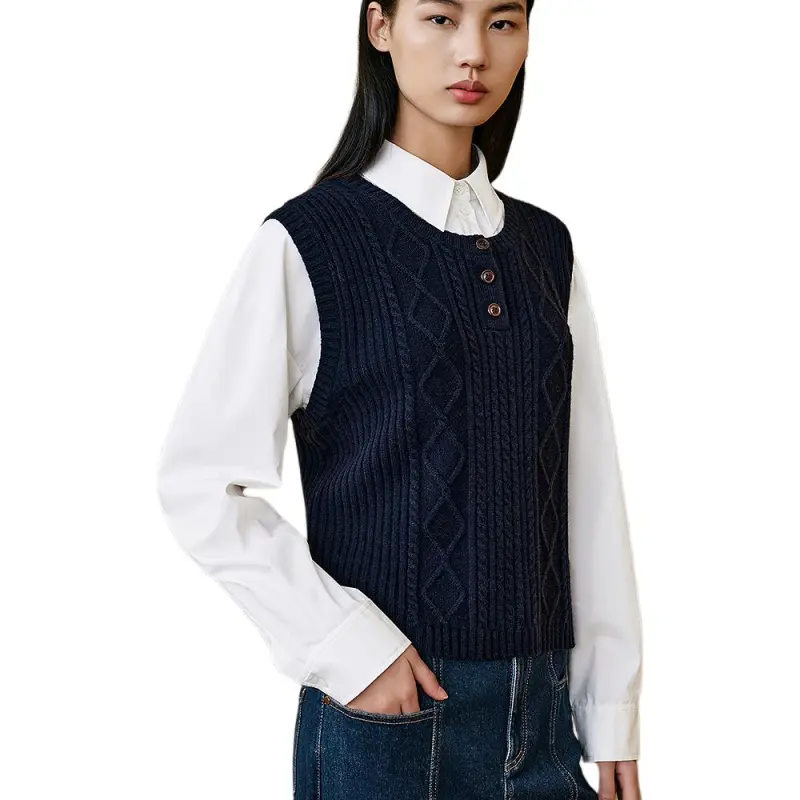 INSUN Shirts Women's Navy Blue-5