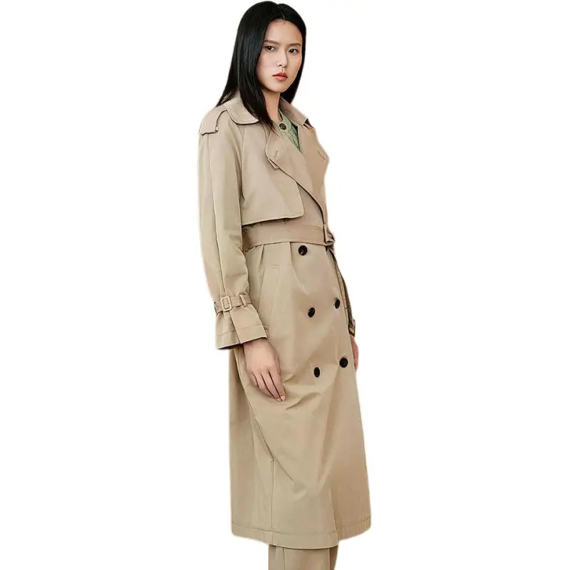 INSUN Trench Coats Women's Khaki-1