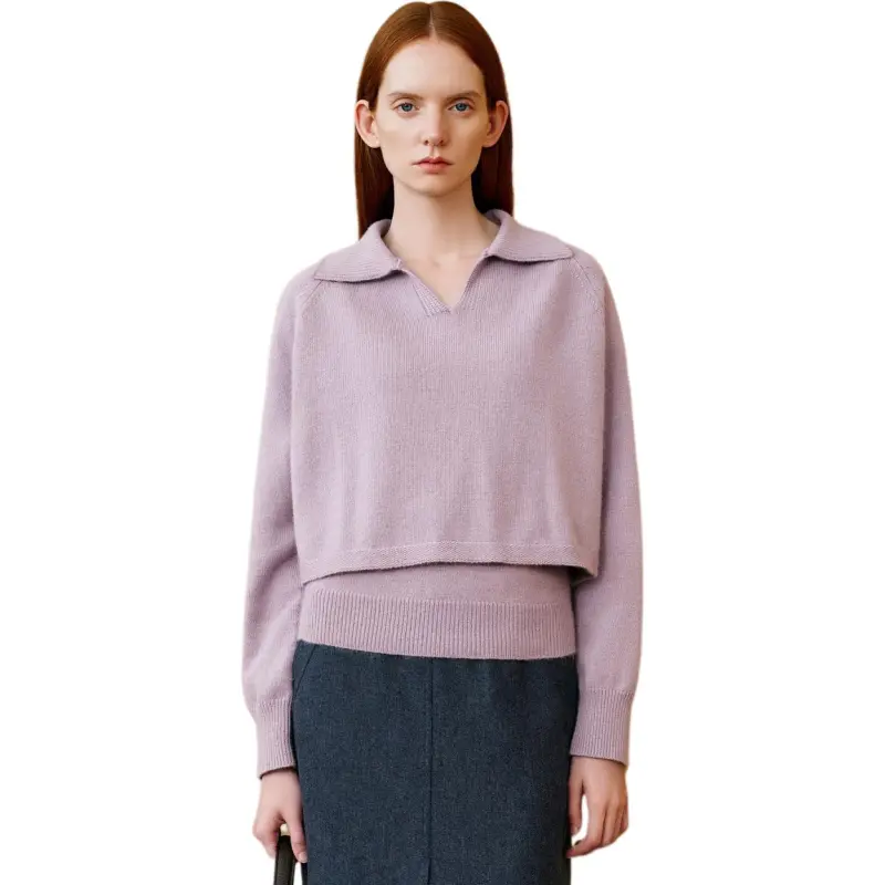 INSUN Knitwear Women's Smoky Purple-1