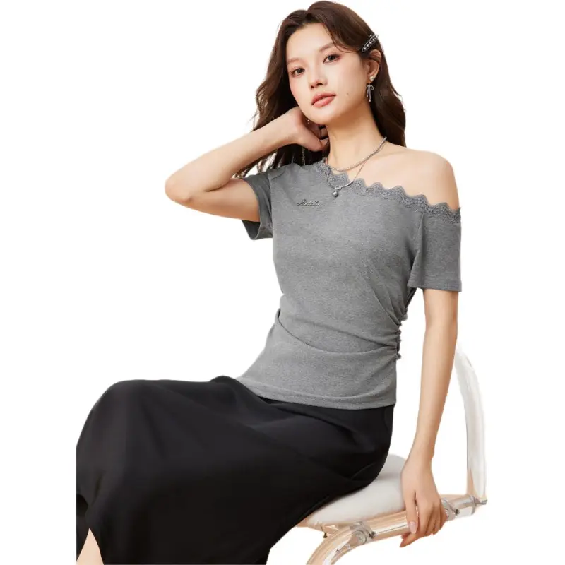 Love to serve T Shirts Women's Gray-3