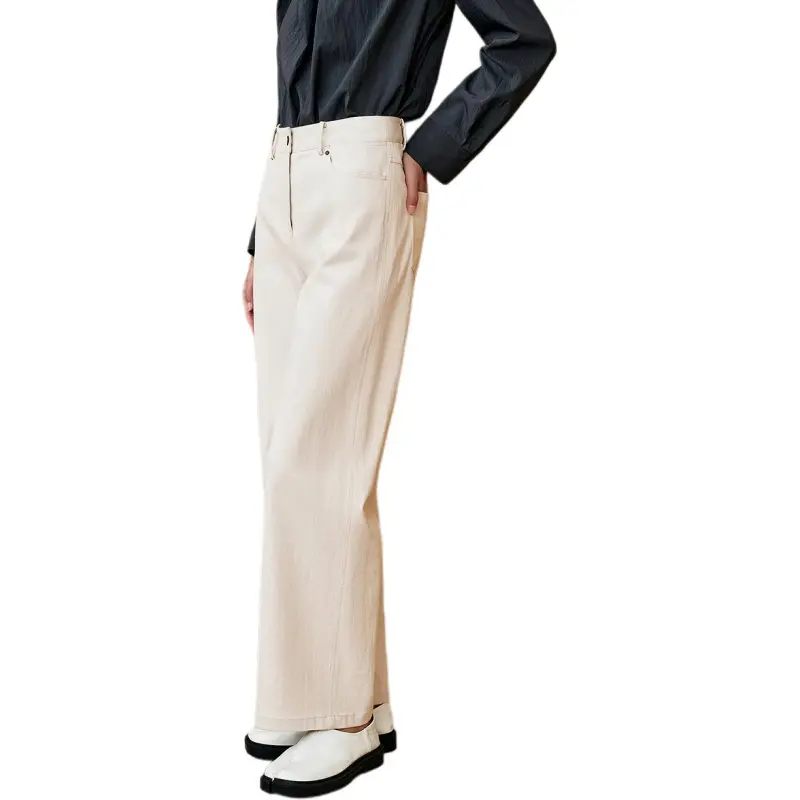 INSUN Casual Pants Women's Ecru-3