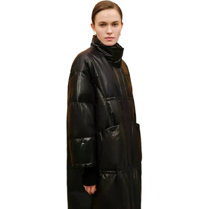 INSUN Leather Jackets Women's Black-3