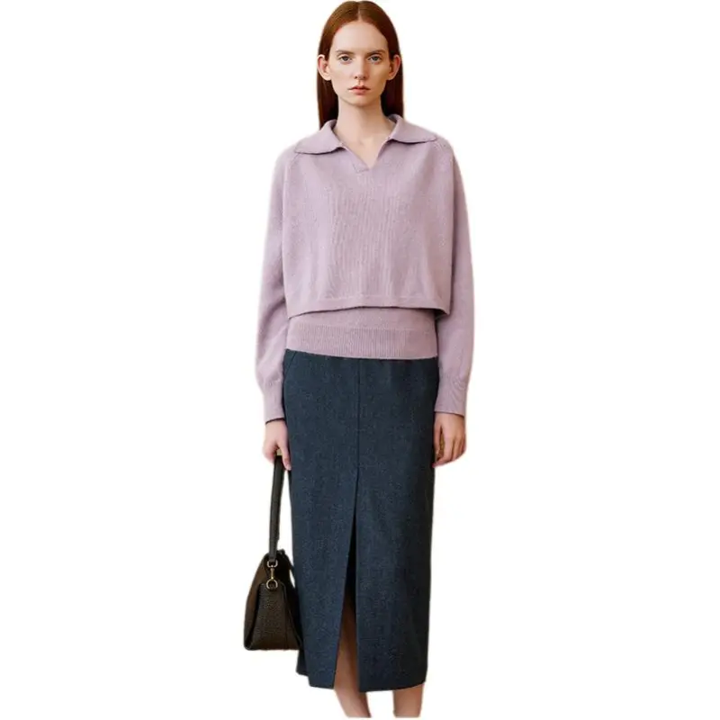 INSUN Knitwear Women's Smoky Purple-2