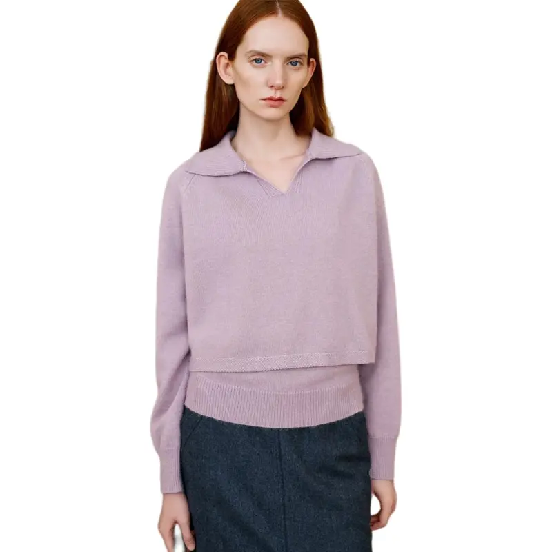 INSUN Knitwear Women's Smoky Purple-3