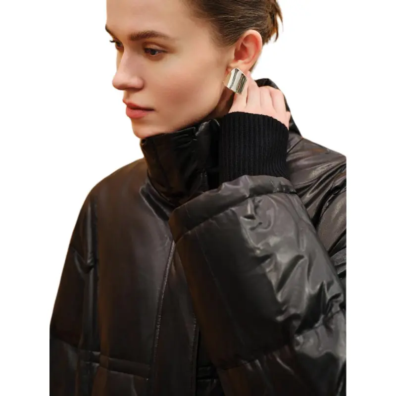 INSUN Leather Jackets Women's Black-4