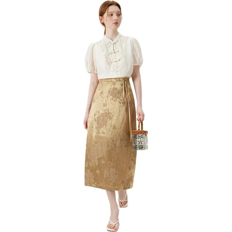 FANSILANEN Shirts Women's Beige Apricot-2