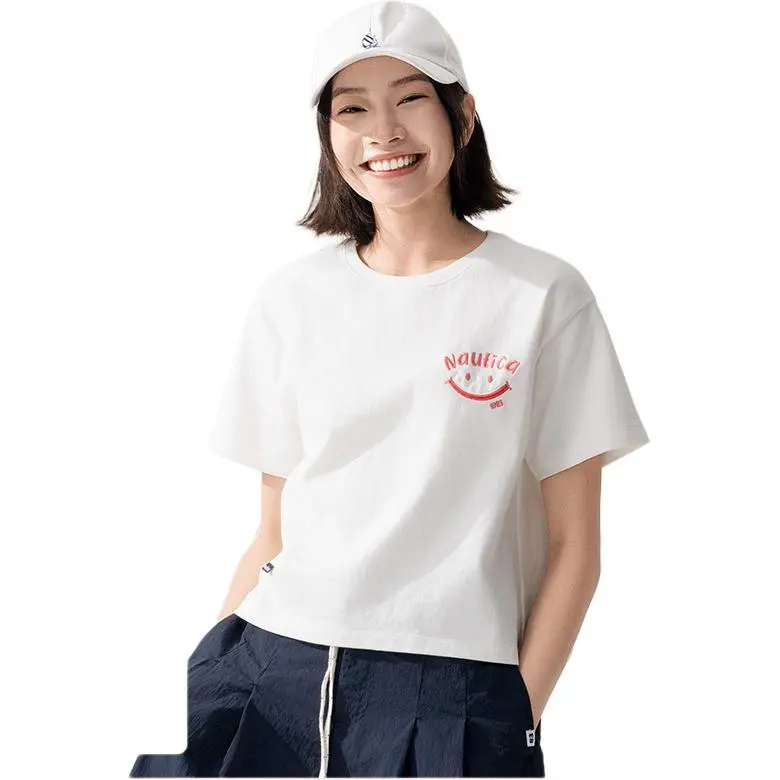 Nautica White Sail Regular T Shirt Women's-2