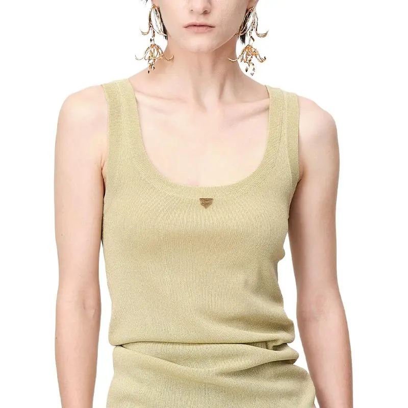DAZZLE Tank Tops Women's Gold-1